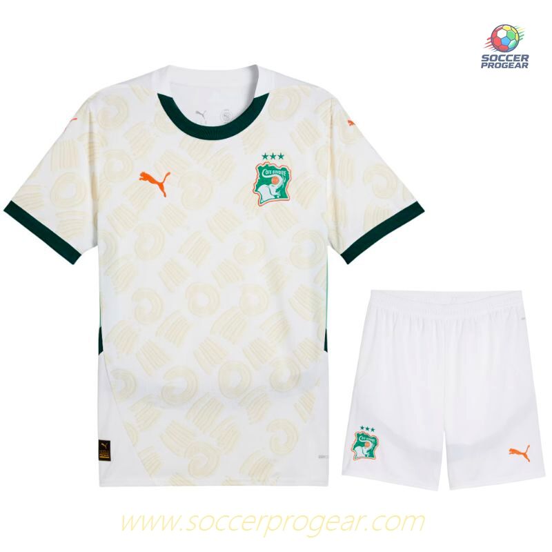 Ivory Coast Away Children's Soccer Uniform Team Jersey 2024/25 Collection
