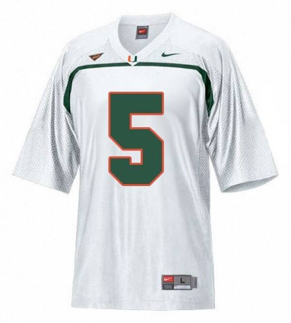 Youth Miami Hurricanes Andre Johnson #5 Officially Licensed Replica