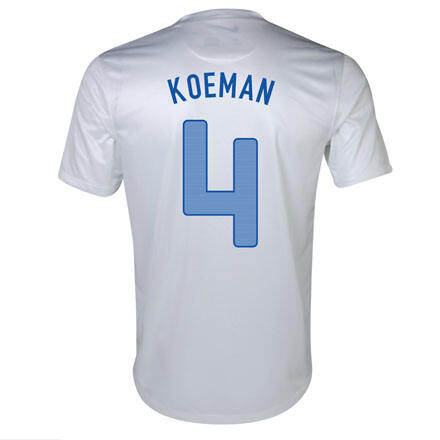 2013 Netherlands 4 Koeman Away White Jersey Shirt - Official Replica