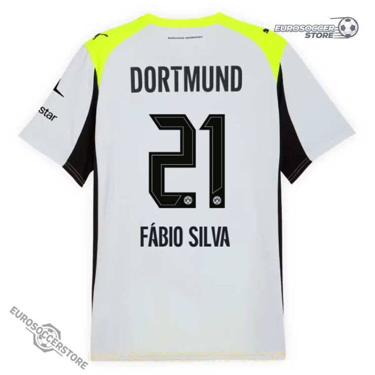 Borussia Dortmund 25-26 Away Jersey Featuring FÁBIO SILVA 21