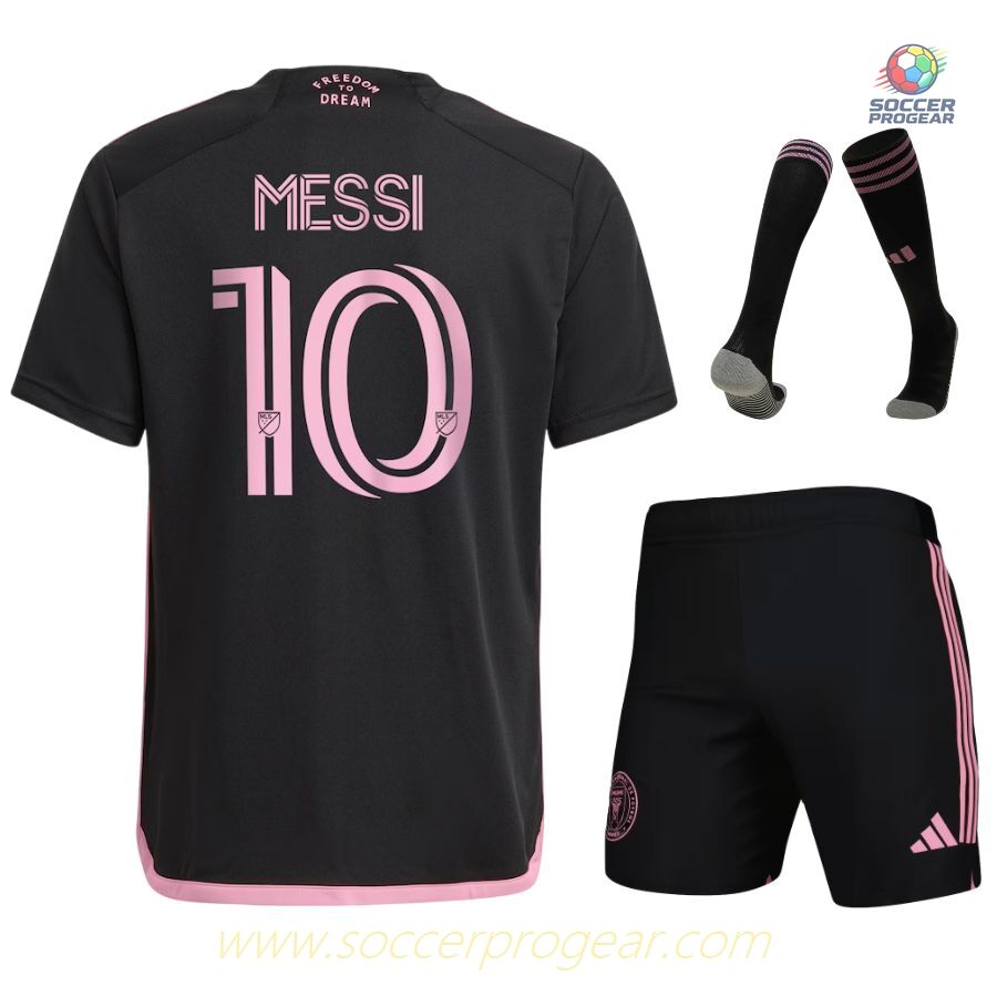 Inter Miami Away Kids Edition Football Kit Soccer Jersey 2024-2025 Season Messi