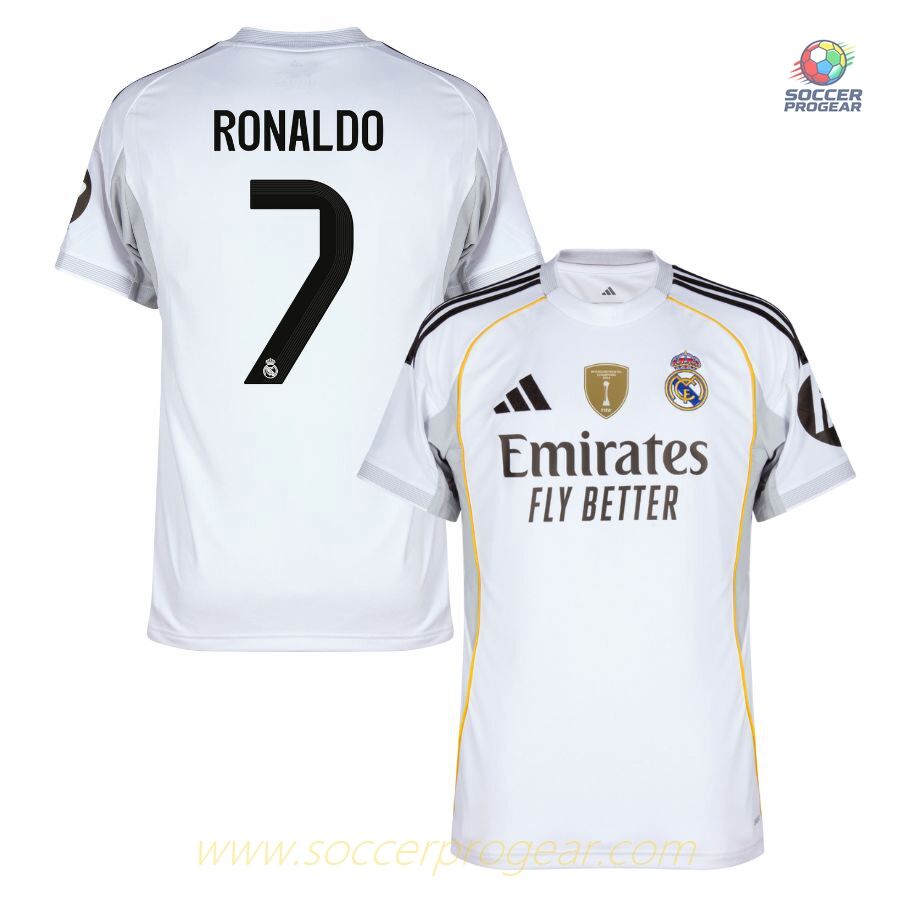 Real Madrid Home Soccer Jersey 2025/26 Collection Ronaldo 7