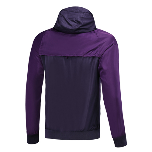Breathable Man City Manchester City 2019-20 Purple Hoody Jacket