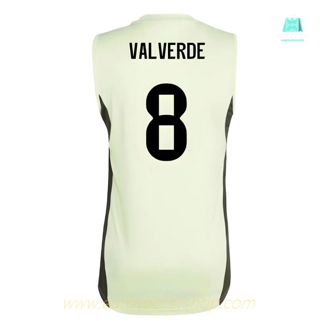 2025-2026 Real Madrid Sleeveless Training Jersey (Almost Lime) (Valverde 8)