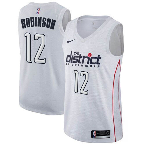 WAS #12 Jerome Robinson Durable 2024 City NBA Jersey - White Swingman