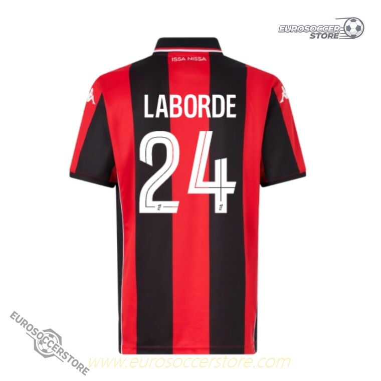 OGC Nice LABORDE Home Jersey 24 for the 25-26 Season
