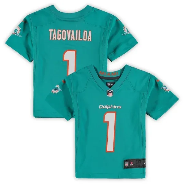 None Tua Tagovailoa Game Jersey - Aqua | NFL Player Jersey | NFL Footb