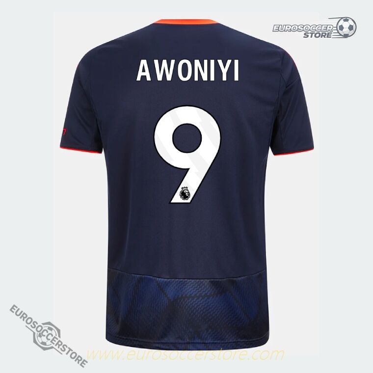 Nottingham Forest Third AWONIYI 9 Third Football Jersey 25-26 Season
