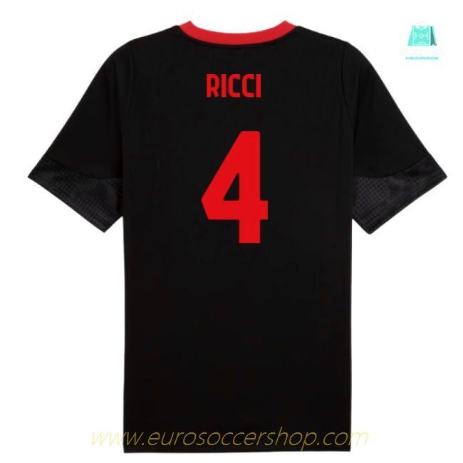 2025-2026 AC Milan Training Jersey (Black) (Ricci 4)