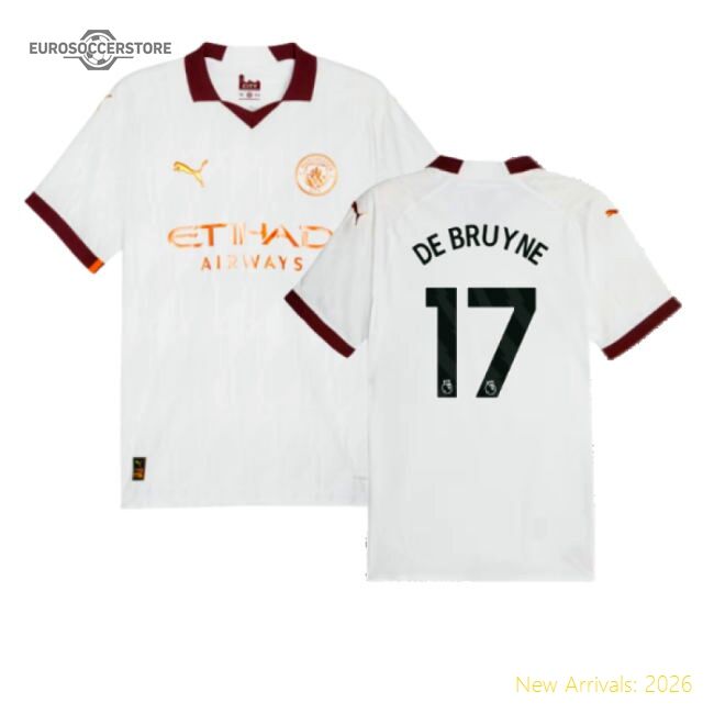 Elite Away Premier League Team De Bruyne Jersey 2023-2024 Stretchy