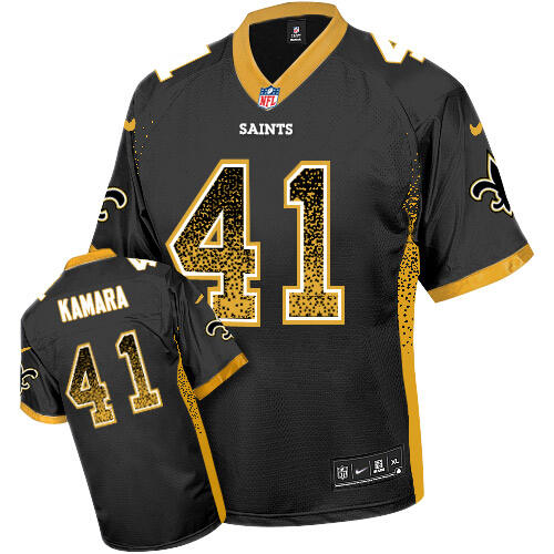 Saints #None Black Drift Fashion NFL Elite Jersey premium