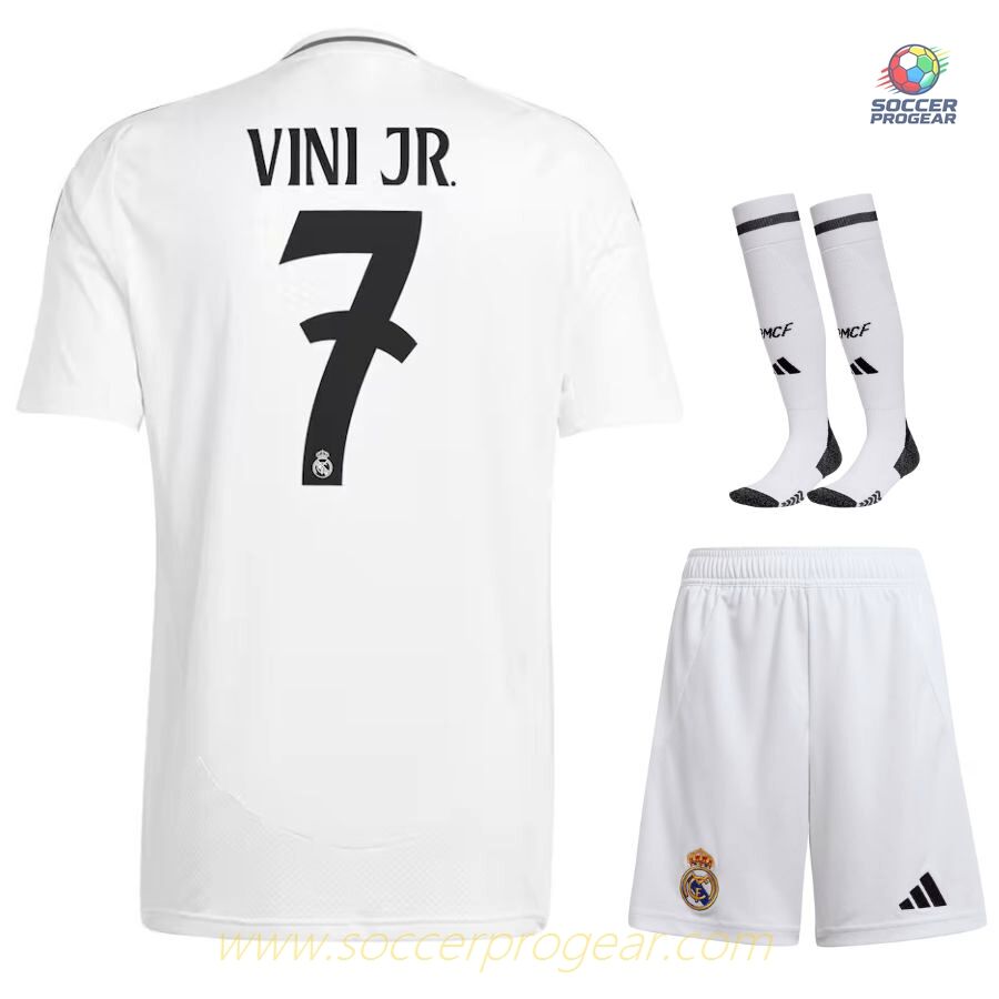 Real Madrid Children's Editionren's Home Football Soccer Jersey Soccer Jersey 2024/25 Collection Vini Jr.