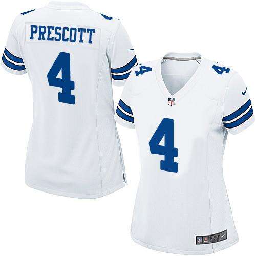 Stitched NFL Cowboys #4 D. Prescott White None Elite Jersey collectible