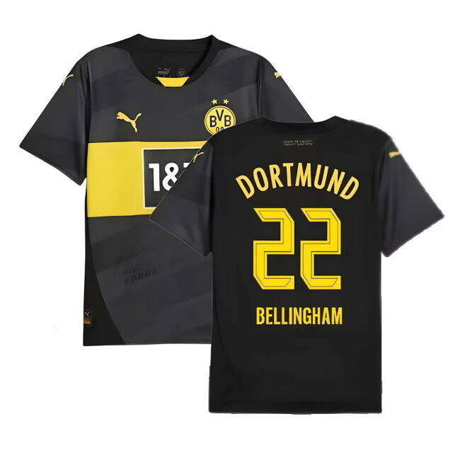 Official 2024-2025 Borussia Dortmund German Away Jersey