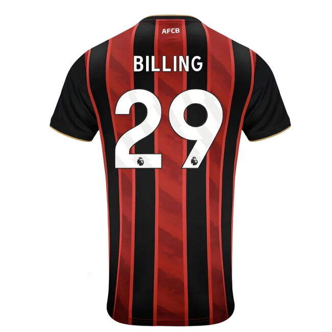 Official 2025-2026 Bournemouth Home Shirt (Billing 29) Breathable F...