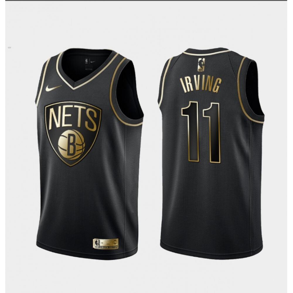 Authentic Brooklyn Nets 11 Black Jersey Golden Edition - Game Day Essential
