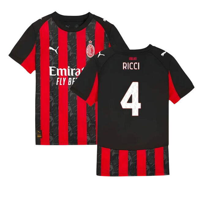 2025-2026 Ac Milan (acm) Home - Official Licensed - Professional Grade