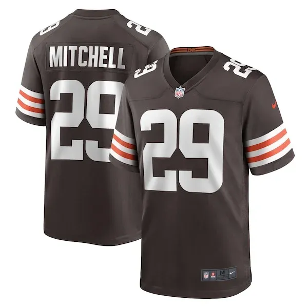 None Cameron Mitchell Game Jersey - Brown | NFL Player Jersey