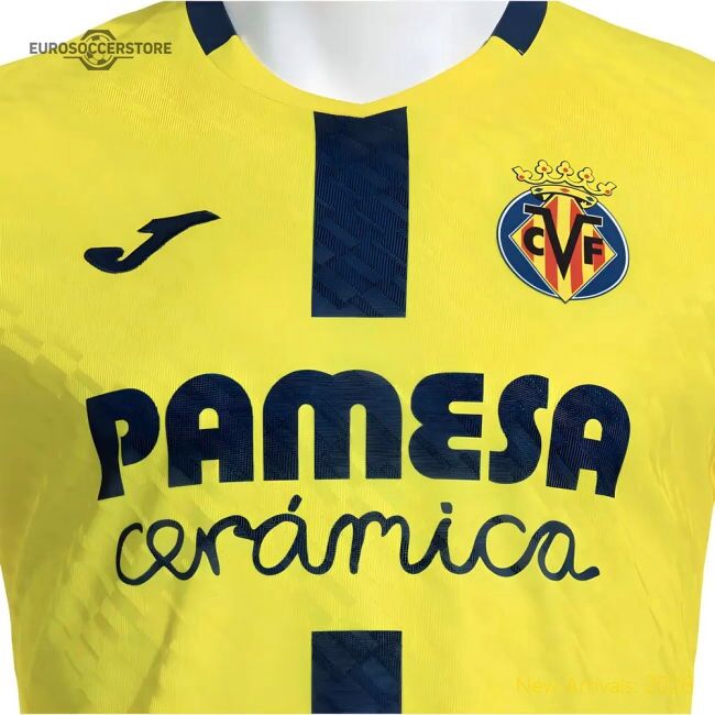 Pro-level Villarreal Home Jersey 2025-2026 Moisture-wicking