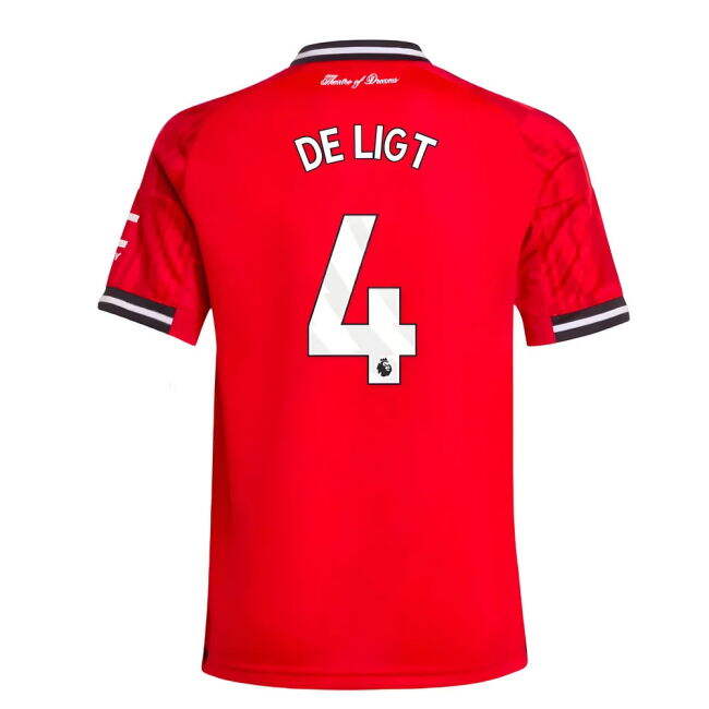 Man Utd 2025-20 Home Football Shirt with De Ligt Printing L M S Kids