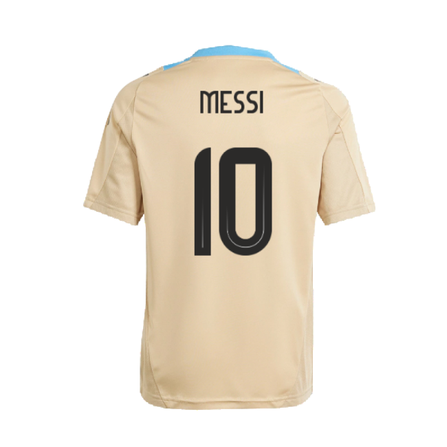 Soccer 2024-2025 Argentina Training Jersey (Hazy Beige) (Messi 10)
