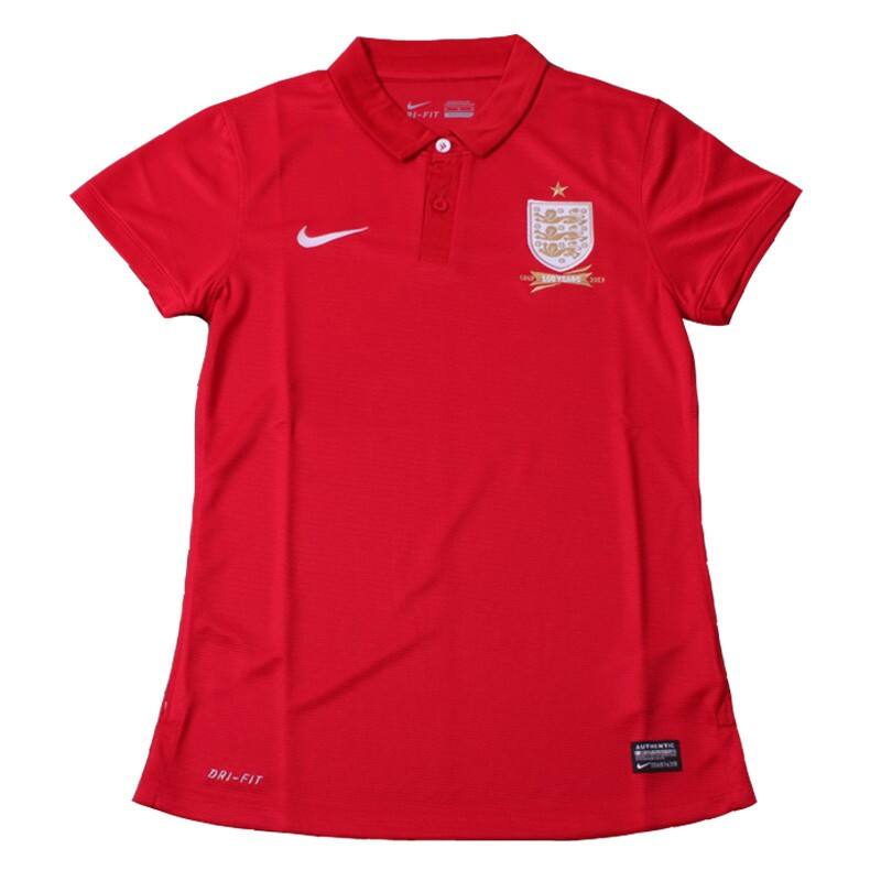 2013 England Away Red Women's Jersey Shirt - Official Replica 4440
