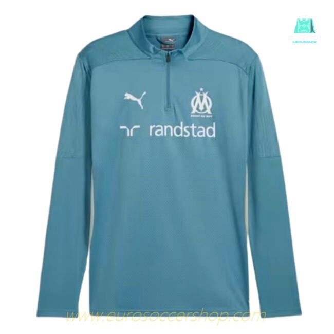 2024-2025 Marseille Training 1/4 Zip Top (Bold Blue)