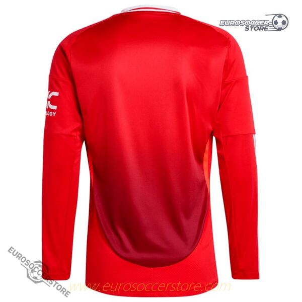 24-25 Season Manchester United Home Football Shirt with Long Sleeves