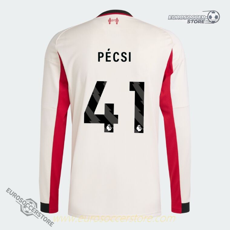 PÉCSI 41's Liverpool Away Long Sleeve Jersey for the 25-26 Season