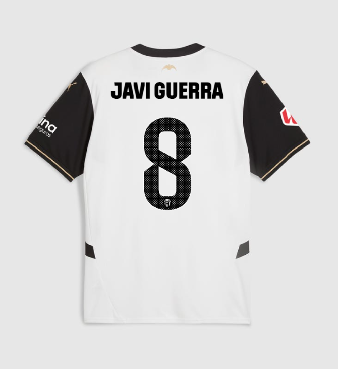 JAVI GUERRA's 24-25 Valencia CF Home Jersey with the number 8