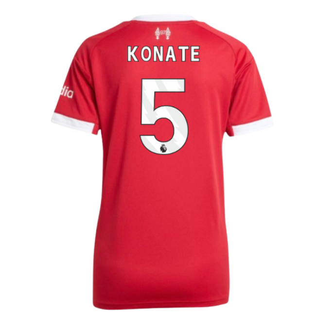2025-20 Liverpool Home Football Shirt Konate Name Number L M Women S