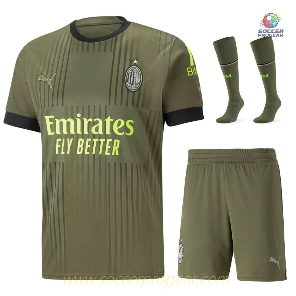 CHILDREN'S KIT JERSEY MILAN AC THIRD 2022 2023