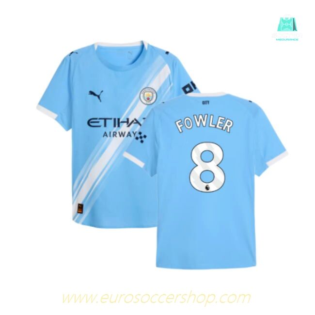 2025-2026 Man City Authentic Home Shirt (Fowler 8)