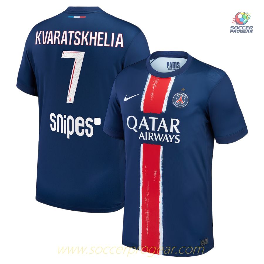 PSG Home Football Jersey 2024/25 Collection Kvaratskhelia 1 Star