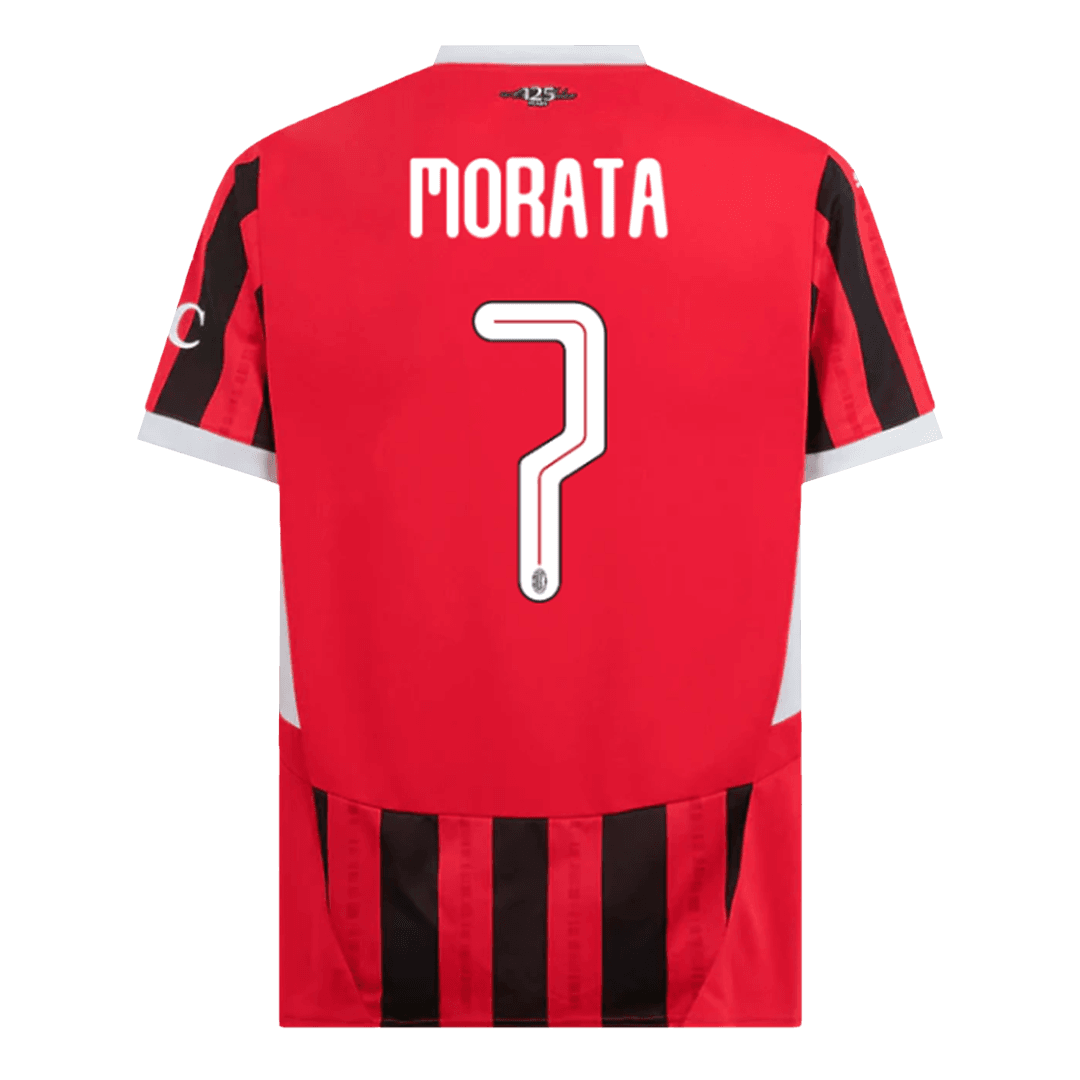 MORATA #7 AC Milan Home  Soccer Jersey 2024/25 - UCL Authentic Kit