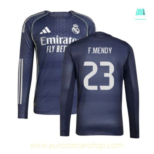 2025-2026 Real Madrid Long Sleeve Away Shirt (F.Mendy 23)