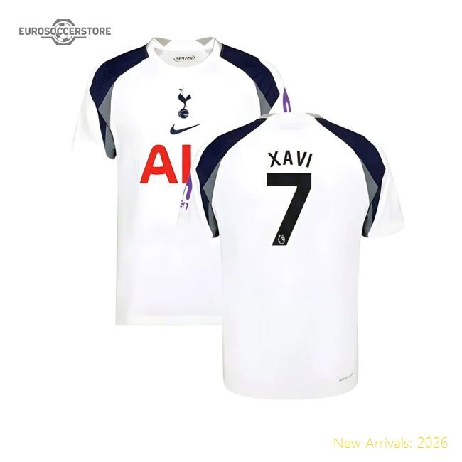 Premium 2025-2026 Tottenham Hotspur Authentic Home Shirt (xavi 7)