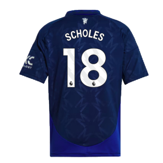 Man Utd 2024-20 Away Shirt Scholes #18 L M S Kids