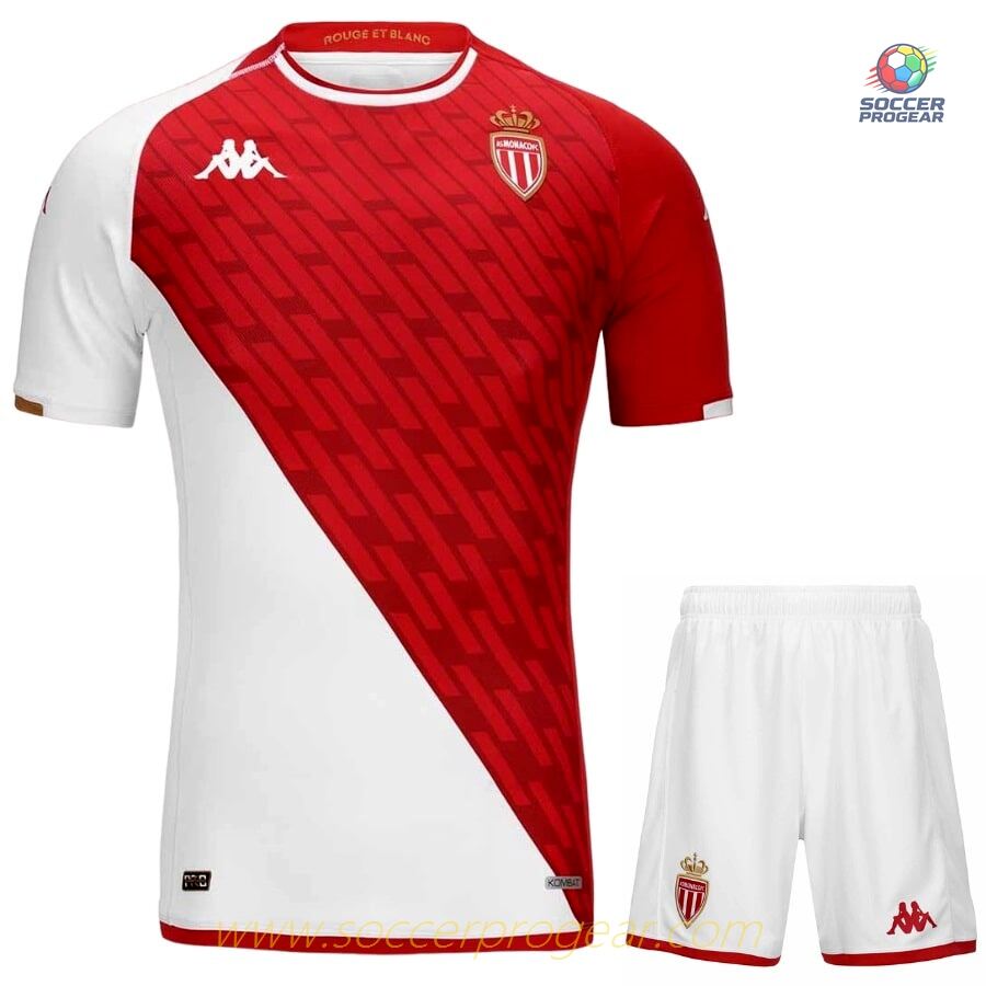AS MONACO 2023 2024 HOME KIDS KIT JERSEY