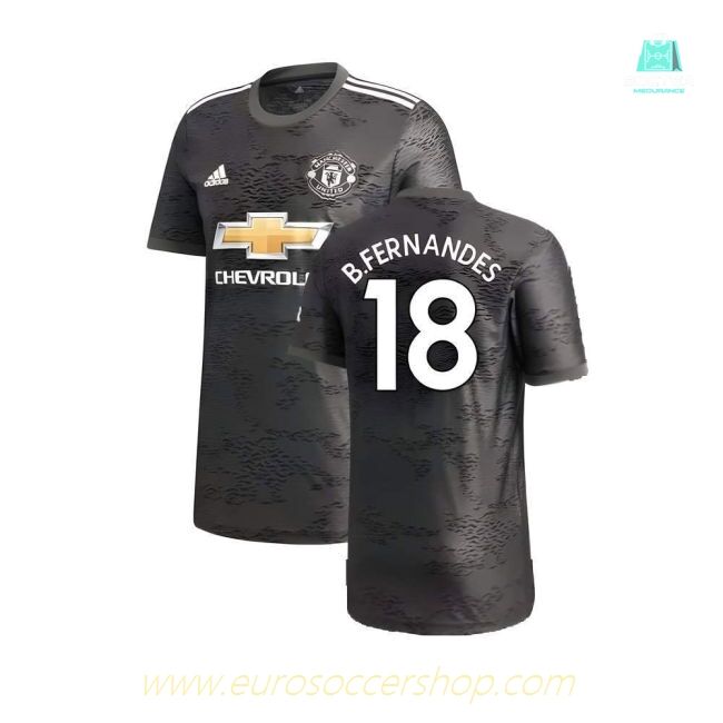 Manchester United 2020-21 Away Shirt ((Excellent) L) (B.FERNANDES 18)