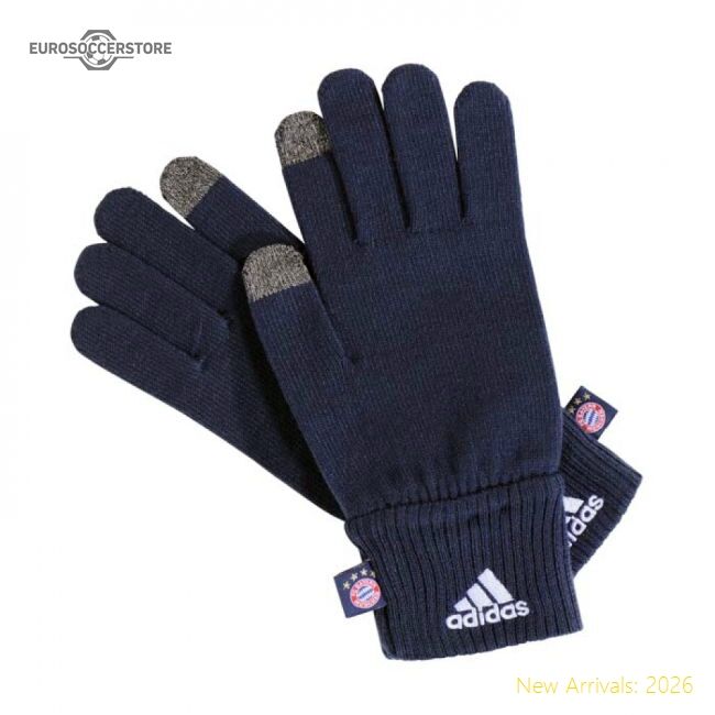 Excellent 2017-2018 Bayern Munich Adidas Knitted Gloves (navy)