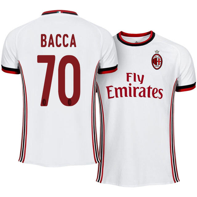 AC Milan Away 201718 Carlos Bacca 70 Soccer Jersey Shirt - Official