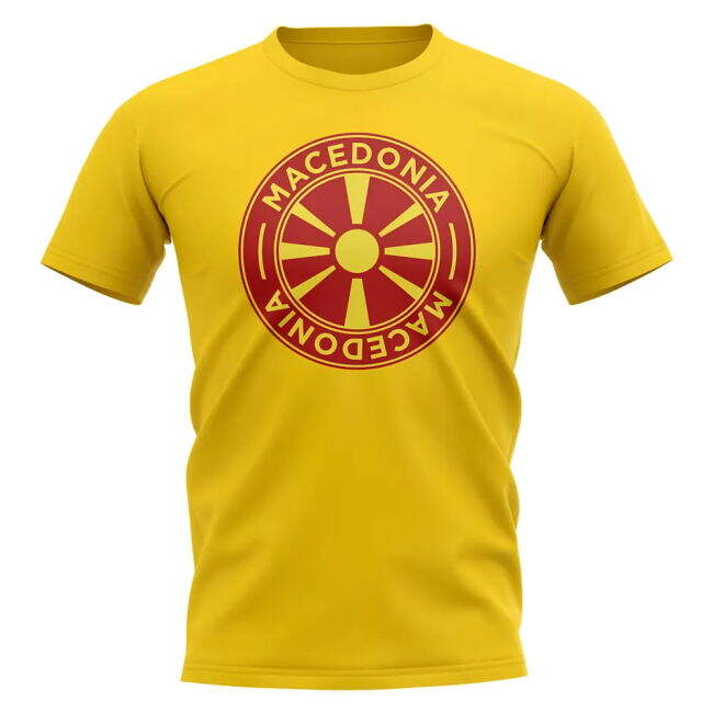 Macedonia Football Badge T-Shirt (Yellow)