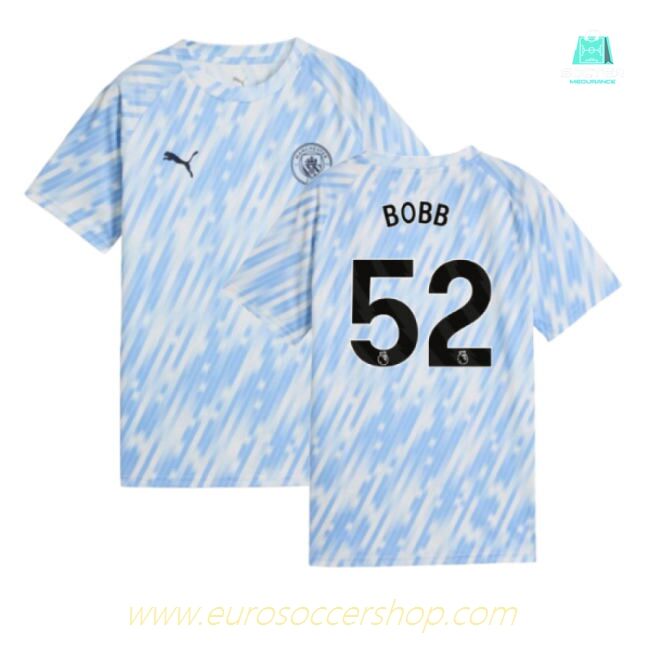 2025-2026 Man City Warm Up Jersey (Silver Sky) - Kids (Bobb 52)