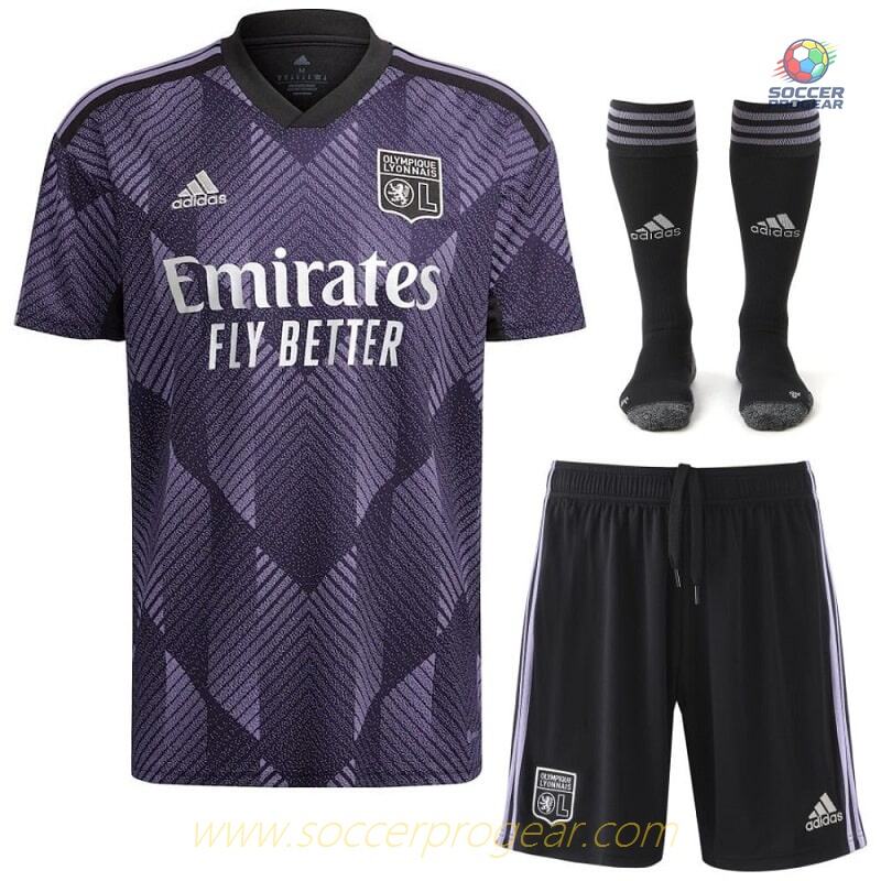 2022 2023 Olympique Lyonnais Third Youth Soccer Jersey