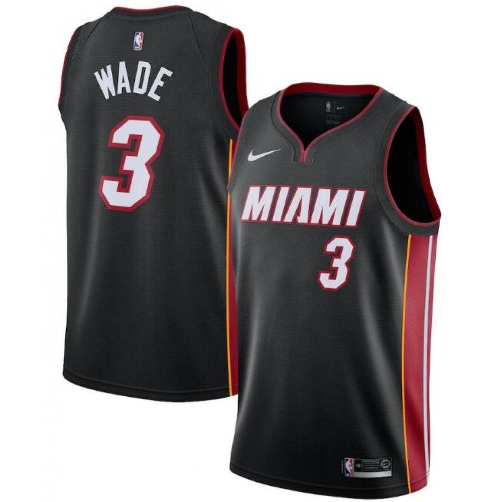 Fan Favorite Durable Men's Heat #3 Dwyane Black Basketball Jersey