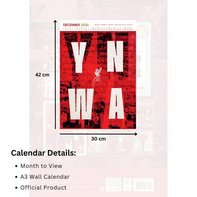 Men's Liverpool FC Deluxe Calendar 2026