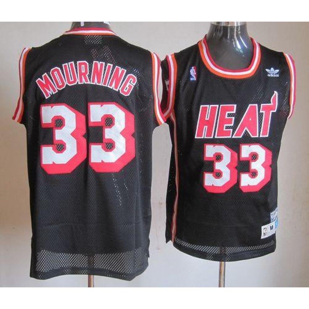 Cost-Effective Men's Miami Heat #33 Mourning Black Basketball Jersey