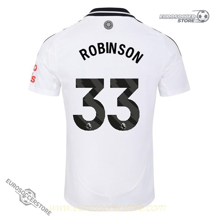 Fulham's 24-25 Season Home Jersey with ROBINSON 33 Printing