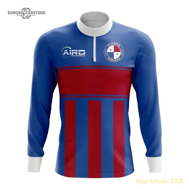 Superior Panama Concept Football Half Zip Midlayer Top (blue-red)